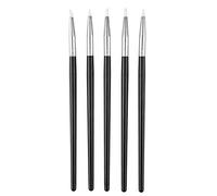 HEEPDD Lot de 5 Stylos Pinceaux en Silicone, Outils de Sculpture Polyvalents pour la Création Artistique, avec Pointes Souples et Flexibles en 5 Formes pour Façonner, Lisser, Enlever