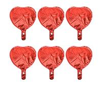 HEEPDD Lot de 50 Ballons Rouges en Forme de Cœur, Grands Ballons d'amour en Aluminium pour Décorations de Mariage et de Fête d'anniversaire, en Forme de Cœur, Film en Aluminium, 136 G