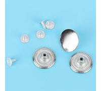 HEEPDD Lot de 50 Boutons Métalliques de Rechange en Fer Brillant pour Vestes en Jean, Sacs, Ensemble de 3/4 Pouces, Idéal pour l'artisanat à Domicile et les Réparations en Magasin de Vêtements,