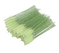 HEEPDD Lot de 50 Brosses à Cils Jetables en Nylon, Baguette Spirale Portable pour une Application Facile du Mascara, Idéale pour les Voyages et les Maquilleurs, Outil d'extension de Cils (GREEN)