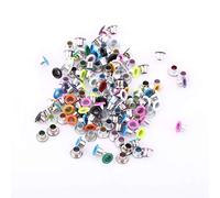 HEEPDD Lot de 500 œillets Ronds en Métal de 3 Mm, Couleurs Mélangées, Multicolores, avec Rondelles, pour Scrapbooking, Fabrication de Cartes, Cuir, Chaussures, Vêtements, Sacs, Tissu,