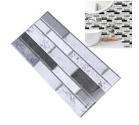 HEEPDD Lot de 6 Autocollants Muraux en PVC Imperméables et Auto-adhésifs, Papier Peint Résistant à L'huile pour Dosseret de Cuisine, Salle de Bain, Facile à Nettoyer avec un Desig (FG53)