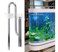 HEEPDD Lys en Métal d'écumoire, Tuyau de Filtre d'aquarium en Acier Inoxydable avec Débit Réglable, Dissolvant de Film 'Huile de Surface 'Eau, adapté à l'aquarium de 12 Mm (Nouveau Film d'huile