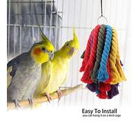 HEEPDD Mâcher la Cage Pendante en Coton en Coton coloré pour éviter Une Mauvaise Atmosphère et Une Dépression Adéquate pour Le Pic de Routine du Perroquet avec Un Matériau Plus élevé