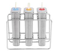 HEEPDD Machine à Crème Glacée, Outil, 3 Assiettes Plates et Support pour Créer des Friandises Faites Maison, Machine à Crème Glacée, Cuisine Nan DIY en Acier Inoxydable 304 (Tête plate 3 branches