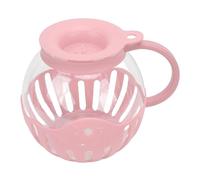 HEEPDD Machine à Pop-corn en Verre pour Micro-ondes 2,13 L avec Poignée, en Verre Borosilicate, avec Couvercle Double Fonction, Idéale pour les Soirées Cinéma, les Fêtes et les En-cas à (PINK)