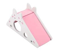 HEEPDD Maison Colorée pour Hamsters, Jouet d'exercice en Bois avec Toboggans et Escaliers pour Petits Animaux, Idéal pour Les Hamsters et Les Gerbilles (Pink)