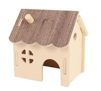 HEEPDD Maison de Hamster en Bois à Monter Soi-même, Cachette avec Toit pour Petits Animaux, Maison Décorative, Nid de Couchage Confortable pour Accessoires de Cage