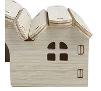 HEEPDD Maison de Hamster en Bois, Matériau en Bois Naturel, Cachette pour Le Repos et l'abri, Parfaite pour Les Hamsters et Les Petits Animaux de Compagnie (Nid de Couchage à Double Dessus, S,