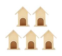 HEEPDD Maison de Mangeoire à Oiseaux de Bricolage en Bois, Ornement de Décoration de Terrasse du Jardin Extérieur pour Attirer Les Petits Oiseaux Nan