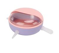 HEEPDD Mangeoire à Lait pour Animaux de Compagnie de 180 ML avec 4 Tétines en Silicone et Couvercle Anti-Pression d'air pour Chatons Nouveau-nés, Chiots, Lapins, Agneau, Biberon (Pink)