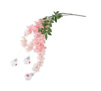 HEEPDD Mangeoire à Oiseaux en Forme de Glycine, Anti-Fuite, Attraction pour Colibris, Installation Facile pour Décoration de Jardin, Cour, Branche de 31 Pouces de Long, Fleurs en Soie en Plastique