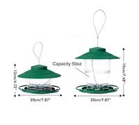 HEEPDD Mangeoire à Oiseaux Pliables pour l'extérieur, Mangeoire à Oiseaux Suspendu pour l'extérieur, à Suspendu pour Jardin, Terrasse Jan (Green)