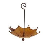 HEEPDD Mangeoire à Oiseaux Sauvages Suspendue, Plateau d'alimentation en Fer Métallique avec Forme de Parapluie, Diamètre de 9,3 Pouces, Parfait pour Le Jardin et la Décoration Extérieure