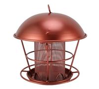 HEEPDD Mangeoire à Oiseaux Suspendue à Dôme Rond en Métal, Construction en Fer, Conception Protégée Contre Les Intempéries de 7,48x7,87 Pouces pour Les Oiseaux Sauvages de Jardin Extérieur