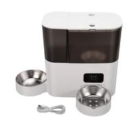 HEEPDD Mangeoire Automatique pour Chat, Nourriture 5L et Réservoir d'eau 3L