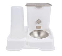 HEEPDD Mangeoire et Distributeur d'eau Automatique pour Chat, Mangeoires Automatiques, Ensemble de Nourriture et d'abreuvoir pour Animaux de Compagnie de Grande capacité avec Conception Intégrée