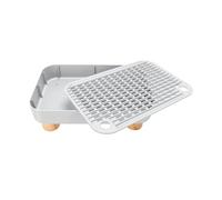 HEEPDD Marchepied pour Bac à Litière en PP, Rampe avec Pied de Tabouret et Conception à Double Couche, Accessoire Amovible Antidérapant pour Animaux de Compagnie, pour Chaton âgé,
