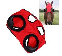 HEEPDD Masque à Cheval Couvre Oculaire, Blinder Anti-Sable élastique Respirant pour la Course, Polyester Haut élastique Rouge 6,35 Oz, Voile D'œil d'ajustement sécurisé pour