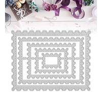 HEEPDD Matrice de Découpe Artisanale, Matrice de Cadre Cousue Imbriquée en Acier au Carbone, Polyvalente pour le Scrapbooking, la Fabrication de Cartes et les Albums Photos