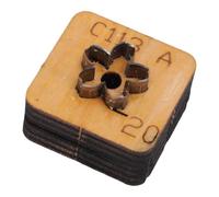 HEEPDD Matrice de Découpe du Cuir, Moule de Poinçonnage en Métal Boule de Fleur pour L'artisanat du Cuir, avec Acier au Carbone et Bois Massif, pour Bricolage Porte-clés Sacs (20MM)