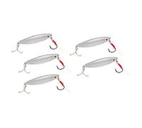 HEEPDD Metal Vib Leurre de Pêche Fer Couleur Lumineuse Yeux 3D Vib Appâts de Pêche Artificiel 20G pour Rivière (Argent)