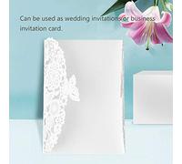 HEEPDD Meubles de Bureau à Domicile Cartes d'invitation de Mariage Sculptées, Feuille Intérieure Vierge pour le Bricolage, le Motif sculpté Romantique et élégant, 10pcs / Set pour le Mariage ou la