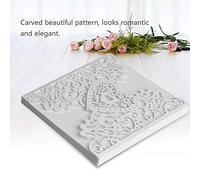 HEEPDD Meubles de Bureau à Domicile Cartes d'invitation de Mariage Sculptées, Feuille Intérieure Vierge pour le Bricolage, le Motif sculpté Romantique et élégant, 10pcs / Set pour le Mariage ou la