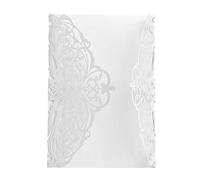 HEEPDD Meubles de Bureau à Domicile Cartes d'invitation de Mariage Sculptées, Feuille Intérieure Vierge pour le Bricolage, le Motif sculpté Romantique et élégant, 10pcs / Set pour le Mariage ou la