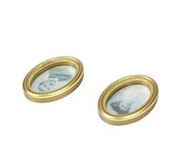 HEEPDD Meubles de Jouets Miniatures pour Maison de Poupée, Cadre Ovale Miniature, Plastique, Style Européen Médiéval, échelle 1:12, 2 Pièces, 3,8 X 2,7 X 0,6 Cm Nan Décoration Quotidienne