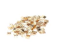 HEEPDD Mini Charnières en Laiton, Construction Métallique Robuste, Installation Facile pour Boîtes à Bijoux, Petites Armoires et Objets Artisanaux en bois. Ensemble de 100 Pièces avec 400 Vis Incluses