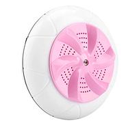 HEEPDD Mini Machine à Laver à Ultrasons Portable, Bleue, capacité de 1 Kg, Légère, Lave-linge de Voyage pour Enfants, Alimentée par USB, Appareils Ménagers de 13 Cm de Diamètre (PINK)