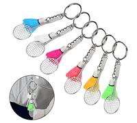 HEEPDD Mini Pendentif Porte-clés de Badminton, Porte-clés en Métal et Plastique Léger, Décoration de Sac Parfaite pour les Joueurs et les Fans