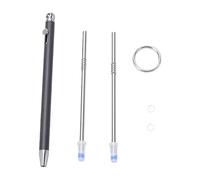 HEEPDD Mini Stylo à Action en Alliage Ti, 2 Recharges Incluses, Taille Porte-clés, Stylo de Poche pour Voyage, Affaires, Signature, EDC, Carnet de Notes, Journal, Cadeau D'écriture