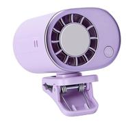 HEEPDD Mini Ventilateur à Pince 199 Vitesses Ventilateur de Refroidissement Portable Réglable Affichage Numérique Rechargeable par USB avec Lanière et Fonctionnement Silencieux pour le