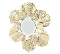 HEEPDD Miroir Décoratif Mural de Miroir de Maison, Conception de Feuille de Ginkgo en Fer, Style Moderne pour Chambre à Coucher, Salon, Décoration Quotidienne de Bureau (Type B)