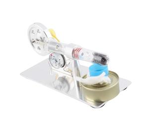 HEEPDD Modèle de Moteur Sterling, Kit d'expérimentation Physique à Cylindre Unique avec Lumière LED et Cylindre d'alcool pour Les Amateurs de Sciences, Transformation de l'énergie Thermique dans