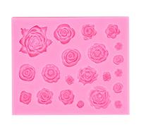 HEEPDD Moule à Fondant en Silicone Rose, Moule en Silicone Rose pour la Décoration de Gâteaux, Idéal pour les Projets de Chocolat et de Sugarcraft