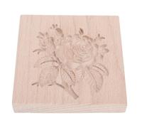 HEEPDD Moule à Motif de Fleurs de Rose, Tampon à Biscuits en Bois sculpté 3d Moule de Soulèvement en Bois Biscuit