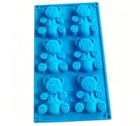 HEEPDD Moule à Ours en Silicone, Lot de 2, 12 Cavités, Flexible, | Forme d\'ours en peluche pour bonbons au chocolat, -40 à 230 °C, passe au four, moulage de résine de savon, fournitures de