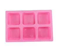 HEEPDD Moule carré en Silicone à 6 Grilles, Moules pour la Fabrication de Gâteaux au Savon au Chocolat, avec Texture Douce Facile à Nettoyer, Four, Lave-vaisselle, Réfrigérateur, Moule carré en