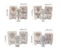 HEEPDD Moule de Bougie en Silicone 3D, Moules pour la Fabrication de Bougies à Faire Soi-même, Décoration de Gâteaux, Savon Fait à la Main avec Couleur Beige, de en Silicone 3D Sûr, en Beige de (#2)