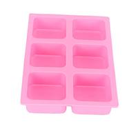 HEEPDD Moule de Cuisson de Gâteau au Chocolat à 6 Grilles, Moule carré en Silicone, de Fabrication de Savon Réutilisable Résistant à la Chaleur pour la Cuisson, Conception à 6 Grilles pour