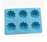 HEEPDD Moule de Cuisson en Silicone 6 Cavités, Bleu Antiadhésif de qualité | Texture flexible résistante aux déchirures, prêt pour le four à -ondes, pour les gâteaux, les chocolats, les savons, lavage