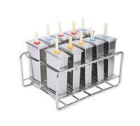 HEEPDD Moule de Préparation des Aliments Moules à Popsicle en Acier Inoxydable, Paquet de 10 Machine à Crème Glacée Tête Ronde Nan Stockage de Cuisine