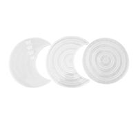 HEEPDD Moule de Silicone Calendaire Ensemble pour la Résine Bricolage Craft 2 Half Moon et 1 Formes Rondes 7,9x4,1 Pouce Moule Réutilisable Flexible pour la Décoration du Bureau à