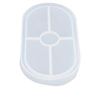 HEEPDD Moule en Silicone Bricolage, Moule de Dessous de Verre Ovale pour la Fabrication de Bijoux et la Cire de Bougie, avec Dégagement Facile pour L'enseignement de la Pâtisserie