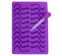 HEEPDD Moule en Silicone Gommeux à 20 Compartiments, Matériau Sûr de qualité Alimentaire avec Antiadhésive pour Gâteau au Chocolat et aux Bonbons, Bricolage