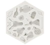 HEEPDD Moule en Silicone, Moule à Gâteau spécialisé et Fantaisie pour Gâteau Fondant au Chocolat, Démoulage Facile, Flexible et Doux, avec Lisse pour les Desserts, les Fêtes, les mariages. (952 gris)