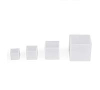 HEEPDD Moule Resine Carré, 4 Pcs Moule Resine Moulle Silicone Resine Différentes Tailles Moule Silicone Bijoux Moule Silicone Resine Cube pour Poids Savon Bougie Ornements